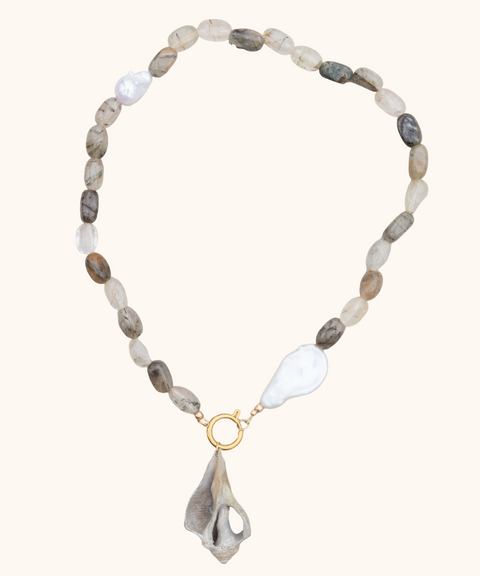 Quartz, Pearl & Sea Necklace
